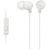 SONY sluchátka MDR-EX15AP, handsfree, bílé