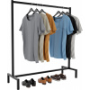 Design-Shop Stojan na oblečenie Melva 120 x 38 x 120 Čierna