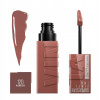 Maybelline Super Stay Vinyl Ink tekutý rúž na pery s vinylovým povrchom s aloe vera a vitamínom E, intenzívna farba, odtieň 120 Punchy