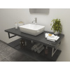 CERAMICA LATINA ATYP 181-200 x 41-45cm doska pod umývadlo, MDF/lamino, anthracite
