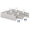 Digestoř centrální skříňová – indukční 1200x2200x450 mm | STALGAST, 9821522120 inox