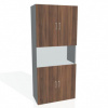 Policová skriňa Drive, 80x185x42 cm, orech/sivá