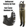 Patagonia Pánské brodící kalhoty Swiftcurrent Traverse Zip Front Waders - River Rock Green, vel. MXM a Patagonia Brodicí boty Foot Tractor - Aluminum Bar, vel. US 14 - EU 47