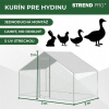 Kurín Strend Pro, pre hydinu, voliéra, klietka, kurnik, so strechou, 3x2x2 m