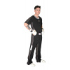 TOP TEN Kickboxing uniform “FLEXZ” - size XXL = 200 cm, white-black Size: 140, 140 cm, Color: Black - Gray, Gloves cut: Without Label