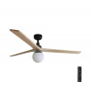 FARO Barcelona | FARO 34282-11L - Stropný ventilátor KLIM L 1xE27/15W/230V borovica/čierna + DO | FA34282-11L