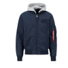 Alpha Industries pánska prechodná bunda MA-1 TT HOOD rep blue Veľkosť: M, Farba: modrá