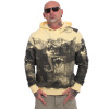 Yakuza mikina pánska s kapucňou HORROR ALLOVER HOB 23010 pale banana Veľkosť: XL, Farba: žltá