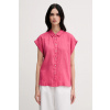 Ľanová košeľa United Colors of Benetton 5BMLDQ06V ružová S