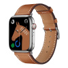 AppleMix Remienok FORCELL pre Apple Watch 42 / 44 / 45 / 46 / 49 mm - magnetický - syntetická koža - hnedý
