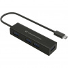 Conceptronic HUBBIES07B hub USB 3.2 Gen 1 (3.1 Gen 1) Type-C 5000 Mbit/s Čierna (HUBBIES07B)