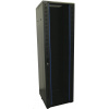 XtendLan 42U/600x800 stojanový, čierny, sklenené dvere, plný chrbát, zložený (ECO-42U-68-BLACK-AS)