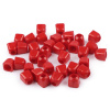 Plastové koncovky 10 x 10 mm hranaté Červená