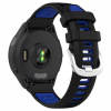 AC mobile RUN Silikónový dvoufarebný Opasok na hodinky Garmin Barva: Černá-modrá, Velikost: 18 mm