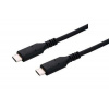 C-TECH USB 4.0, Type-C (CM/CM), PD 100W, 40Gbps, 1m, černý CB-USB4-1B