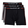 Pánske boxerky Reebok Mens Sports Trunk JARVIS 3P - black/grey marl/vector red - Čierny (M)