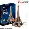CubicFun 3D puzzle svítící Eiffelova veža 82 ks