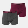 Lonsdale 2 Pack Boxer pánske šortky Rust/Charcoal Small