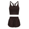 Slazenger Bra Shorts Set Womens Chocolate Torte 14 (42)