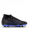 Nike Mercurial Superfly 9 Club Junior Firm Ground Football Boots Black/Chrome 3 (35.5)