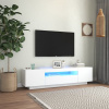 Multidom TV skrinka s LED svetlami biela 160x35x40 cm