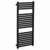 CERANO - Kúpeľňový radiátor Vincenzo - bočné pripojenie - 300W - čierna matná - 970x450 mm