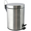 MSV pedálový odpadkový kôš brúsená nehrdzavejúca oceľ, 5 l