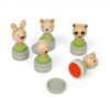 Bigjigs Toys Dřevěná inkoustová razítka Zvířátka 5 ks