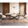 Jedálenský stôl Edge oválny 240x120 keramický travertín prírodný
