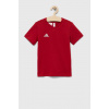 Detské bavlnené tričko adidas Performance ENT22 TEE Y červená farba, jednofarebné HC0446 116