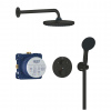 Grohe Vitalio Start Sprchový set s termostatom pod omietku, priemer 25 cm, 2 prúdy, matná čierna 348832430-GR