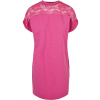 Urban Classics Dámske čipkované košeľové šaty ružové - S