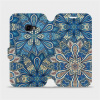Flipové pouzdro Mobiwear - Samsung Xcover 4 - V108P Modré mandala květy (Knížkové flip pouzdro, obal, kryt na mobil Samsung Xcover 4 - V108P Modré mandala květy, materiál Umělá kůže + TPU - ochrana 36