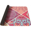 YATE Yoga Mat přírodní guma, 1 mm - vzor A růžová