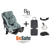 Set 2v1 autosedačky BeSafe STRETCH + Set k protismerným autosedačkám 2025 Stretch sea green mélange