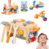 Detská drevená dielňa, sada pre malého kutila, náradie, kocky
