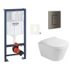 Siko Závěsný WC set do lehkých stěn / předstěnová montáž Glacera Ava GRSAVASCAL0