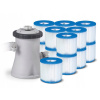 Bazénové čerpadlo, filter - Filtračné čerpadlo pre bazény 1250 l / h Intex 28602 /29007 + 13 filtrov! (Filtračné čerpadlo pre bazény 1250L/h INTEX 28602 / 29007 + 13 filtrov!)