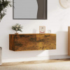 vidaXL Nástenná skrinka dymový dub 100x36,5x35 cm spracované drevo