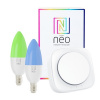 Múdra brána IMMAX NEO 07043C + 2x žiarovka IMMAX NEO 07005B E14 5W RGBW