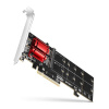 AXAGON PCEM2-ND, 2× internal M.2 NVMe slot, PCIe controller, RAID PCEM2-ND