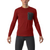 Castelli Unlimited Merino LS, Red ochre/ Dark gray Veľkosť: M Pánske tričko s dlhým rukávom určené pre gravel a traily