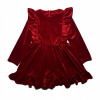 Dievčenské šaty - MIDI Dressing Dress Veľkosť 98 (Velor formálne šaty červené sväté sedenie)