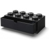 LEGO® stolové box 8 so zásuvkou 31,6 x 15,8 x 11,3 cm čierna