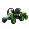 Milly Mally Elektrický traktor s vlečkou Milly Mally Farmer zelený