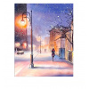TSvetnoy, LG083e, Diamond painting - diamantové maľovanie, 40 x 50 cm, Zasnežená ulica