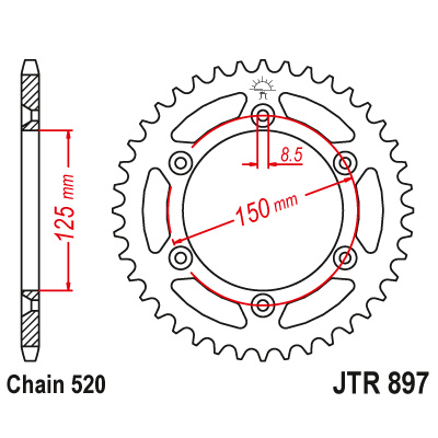 Rozeta JT Sprockets JTR897 - 41z.