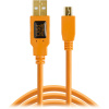 Tether Tools CU5451 USB 2.0 A/MiniB, 5Pin, 4,6m, oranžový