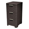 Komoda Curver® STYLE 3x, tmavohnedá, 33x60x38 cm