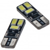 LED žiarovka 12V s päticou T10 biela 6LED/5730SMD CANBUS (Led žiarovka 12v s paticí t10 bielá 6led/5730smd canbus)